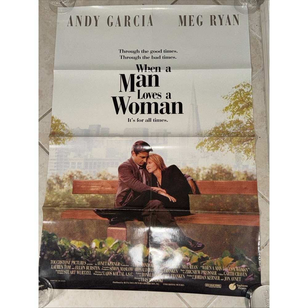 When‎ a Man Loves a Woman 1994 Original Movie Poster Andy Garcia Meg Ryan 27x40